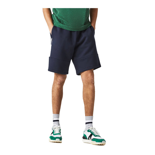 Lacoste Mens Branded Bands Sweatshorts GH1201-166 Navy Blue