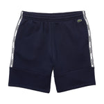 Lacoste Mens Branded Bands Sweatshorts GH1201-166 Navy Blue