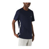 Lacoste Mens Branded Bands Crew Neck T-Shirt TH1207-166 Navy Blue