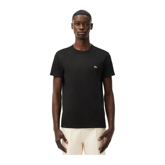 Lacoste Mens Pima Cotton Crew Neck T-Shirt TH6709-031 Black