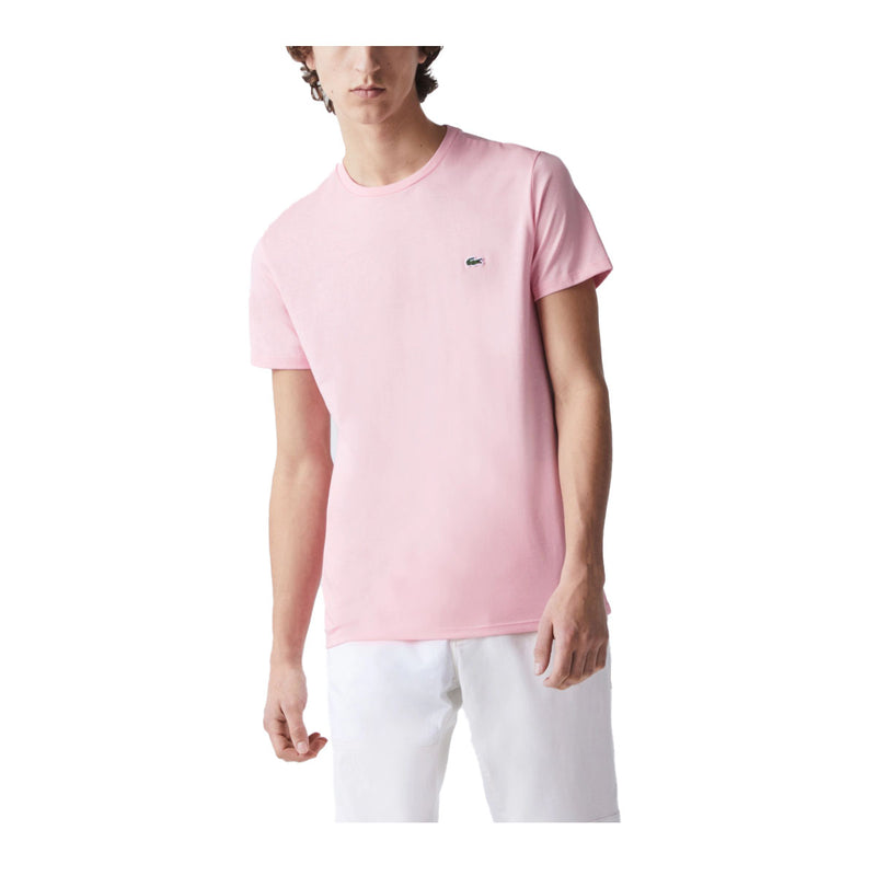 Lacoste Mens Short Sleeve Pima Crewneck T-Shirt TH6709-7SY Lotus 1