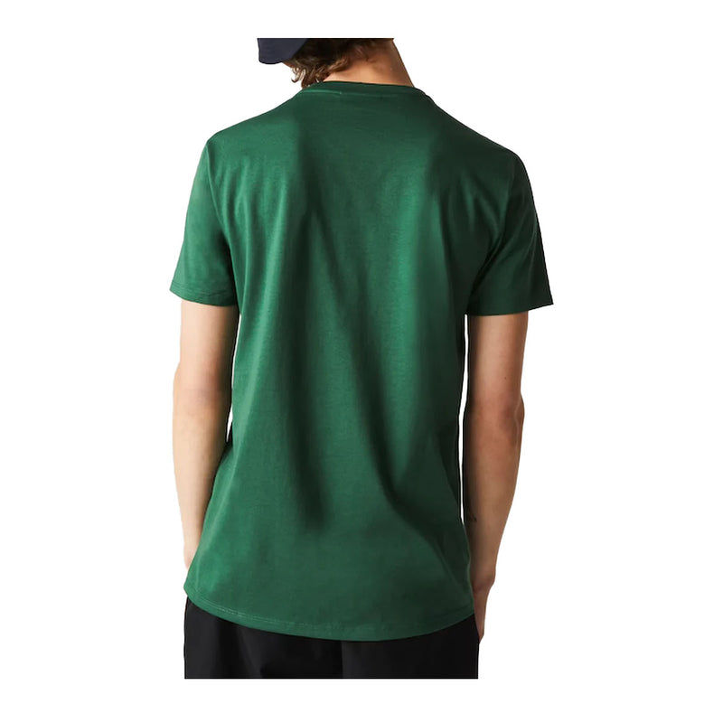 Lacoste Mens Short Sleeve V-Neck Pima Jersey T-Shirt TH6710-132 Appalachan Green
