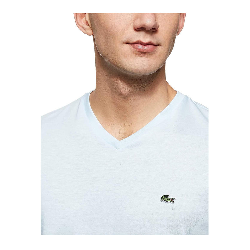 Pasture markør løg Lacoste Mens Short Sleeve V-Neck Pima Jersey T-Shirt TH6710-B9Y Breeze |  Premium Lounge NY