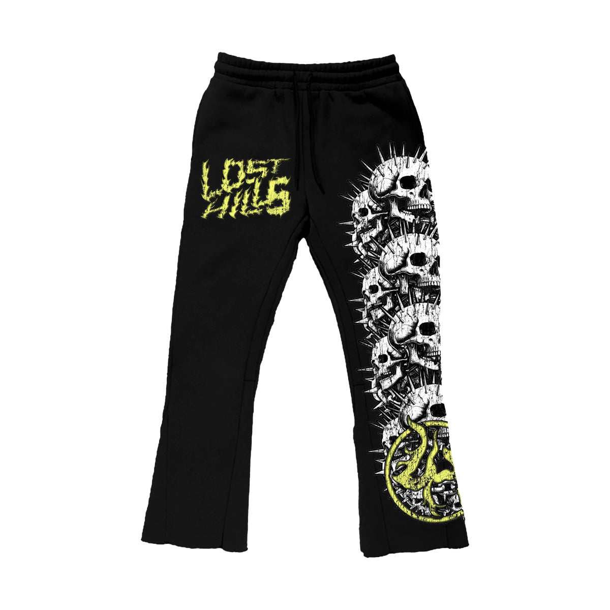 Lost Hills Mens Sweatpants LH4004 Black/Yellow | Premium Lounge NY
