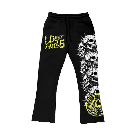 Lost Hills Mens Sweatpants LH4004 Black/Yellow