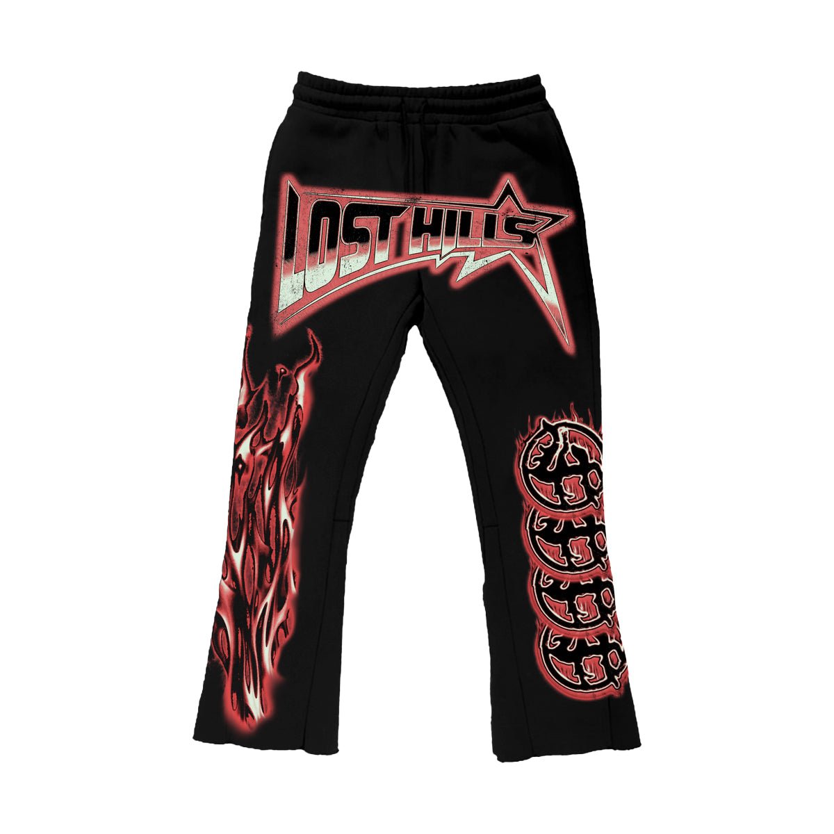 Lost Hills Mens Sweatpants LH4008 Black/Red | Premium Lounge NY