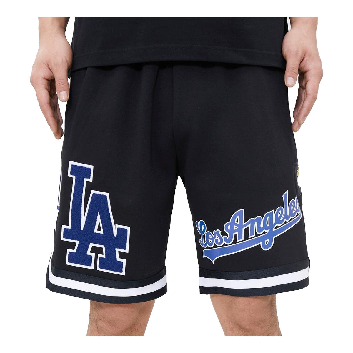 Men's Los Angeles Dodgers Pro Standard Black Championship Pullover Hoodie
