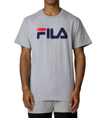 Fila Mens Fila Printed Crew Neck T-Shirt LM153RW5-073 Grey/Grey
