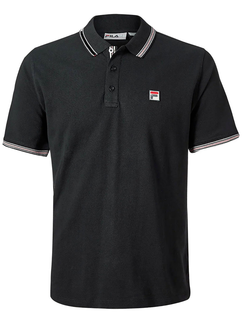Fila Mens Match 3 Polo T-Shirt LM161RM4-001 Black/Black