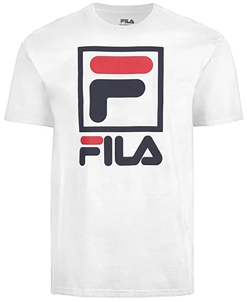 Fila Mens Stacked Tee LM163XF4-100 Wht/Navy/Cred