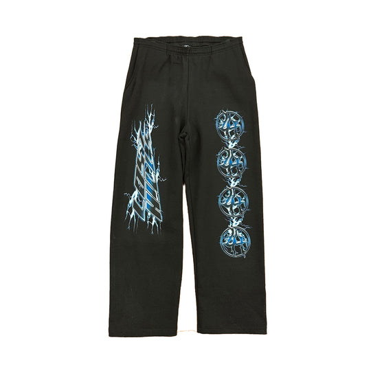 Lost Hills Mens Sweatpants LH4009 Black/Blue
