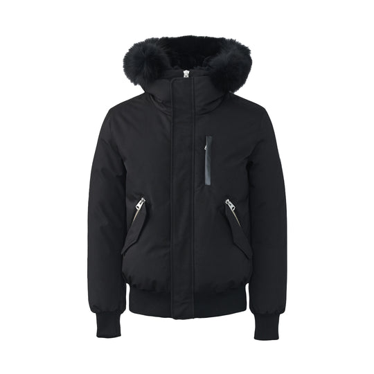 Mackage Mens Dixon Hooded Nordic Tech Down Bomber Jacket P001180-0004 Black-Black