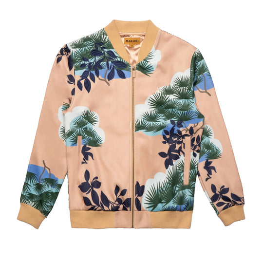 Makobi Mens Beruni Varsity Jacket M4470-KHA Khaki