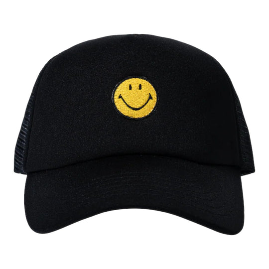 Market Studios Unisex Smiley Smiley Anyways Trucker Hat MKT25FW-HT0077-PRBK Pirate Black