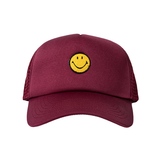 Market Studios Unisex Smiley Studios Trucker Hat MKT25FW-HT0080-WINE Wine