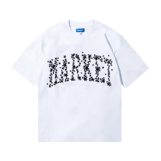 Market Studios Mens Galaxy Arc Crew Neck T-Shirt MKT25Q2-SS0010 White