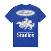 Market Studios Mens Stallion Crew Neck T-Shirt MKT25Q2-SS0024 Dazzling-Blue