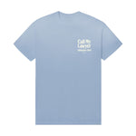 Market Studios Mens Call My lawyer 3-D Crew Neck T-Shirt MKT25Q2-SS0057 Ice-Blue