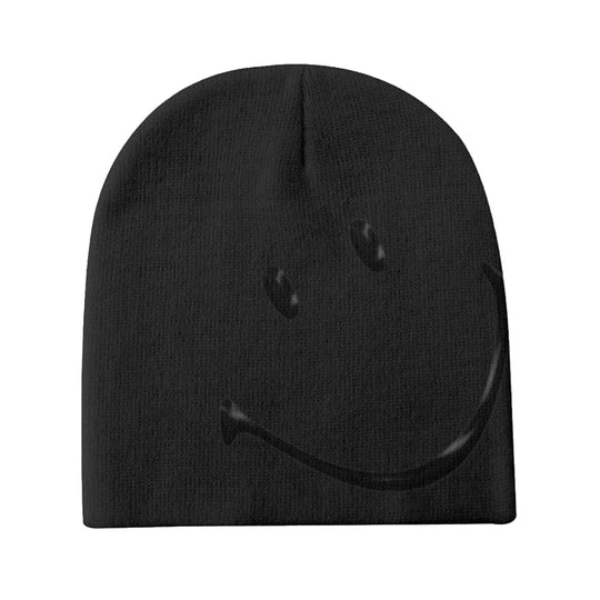 Market Studios Unisex Smiley Core Knit Beanie MKT26FW-BN0238-BLK Black