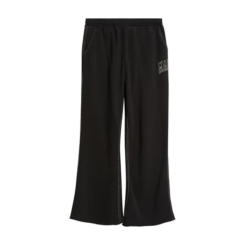 Market Studios Mens Big Stitch Open Leg Sweatpants MKT26FW-KB0964-BLK Black