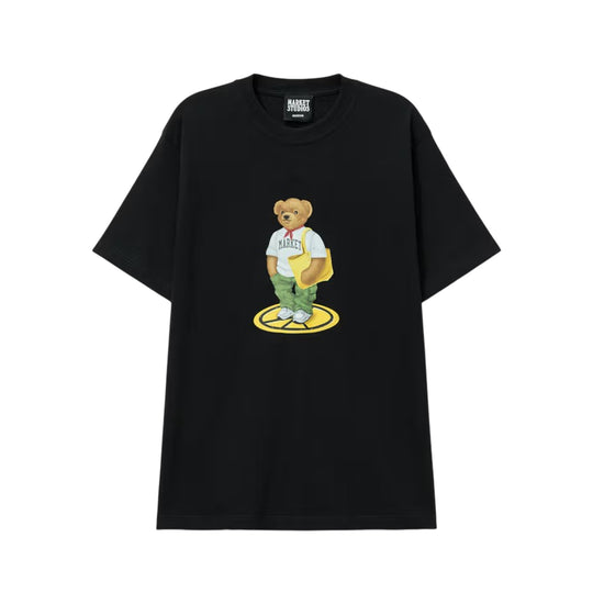 Market Studios Mens Stand For Peace Bear Crew Neck T-Shirt MKT26Q1-SS0614-BLK Jet Black