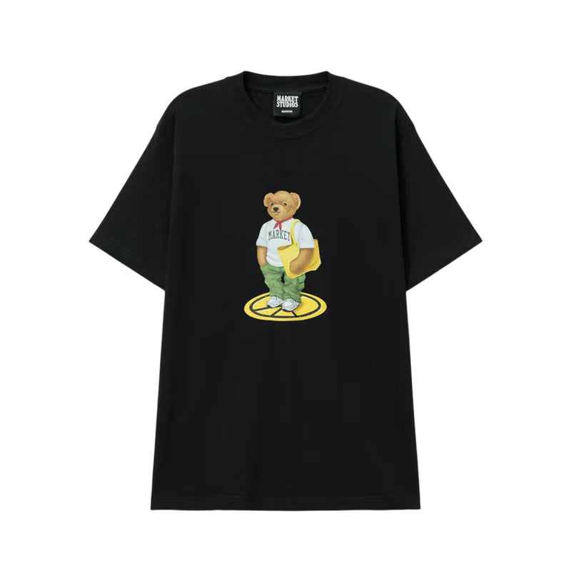 Market Studios Mens Stand For Peace Bear Crew Neck T-Shirt MKT26Q1-SS0614-BLK Jet Black
