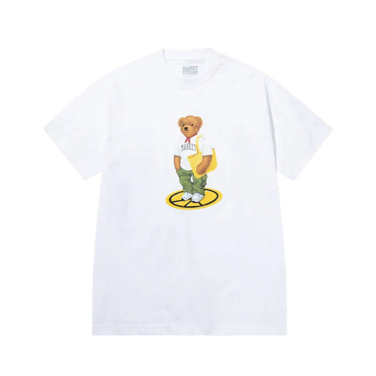 Market Studios Mens Stand For Peace Bear Crew Neck T-Shirt MKT26Q1-SS0614-WHT White
