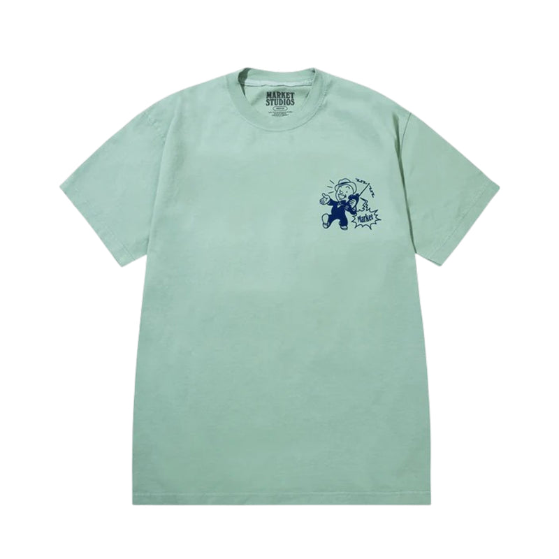Market Studios Mens Walking And Talking Lawyer Crew Neck T-Shirt MKT26Q1-SS0620-GRN Malachite Green