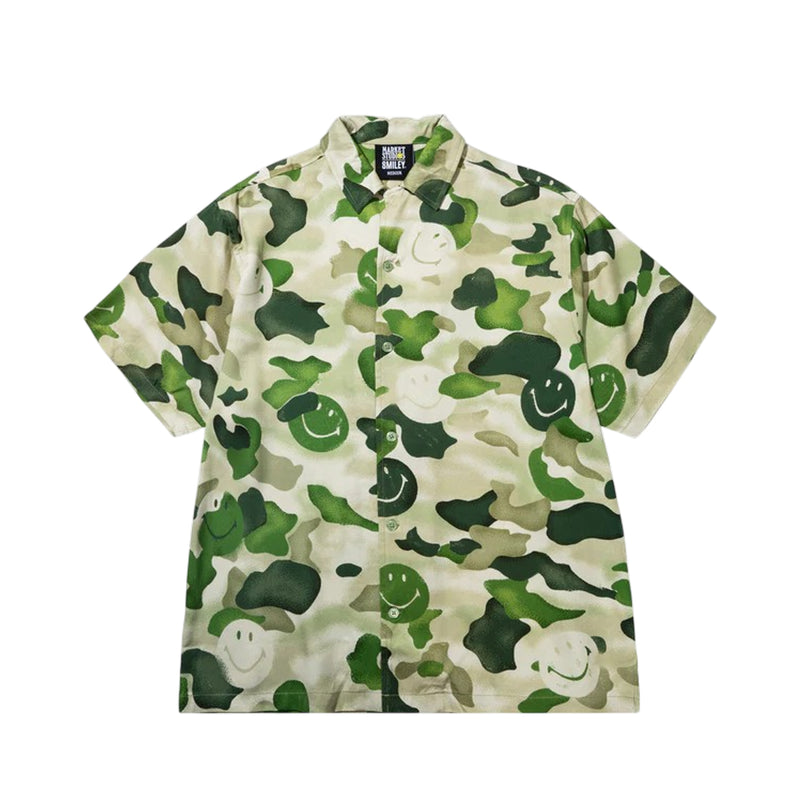 Market Studios Mens Smiley Button Front Shirt MKT26Q1-WT0635-MLTI Multi
