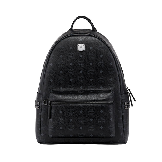 MCM Unisex Stark Side Studs Visetos Backpack Med MMKGSVE01-BK Black