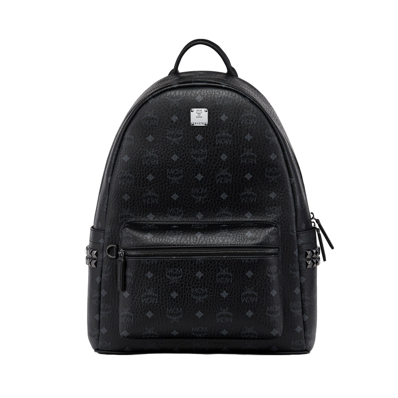MCM Unisex Stark Side Studs Visetos Backpack Med MMKGSVE01-BK Black