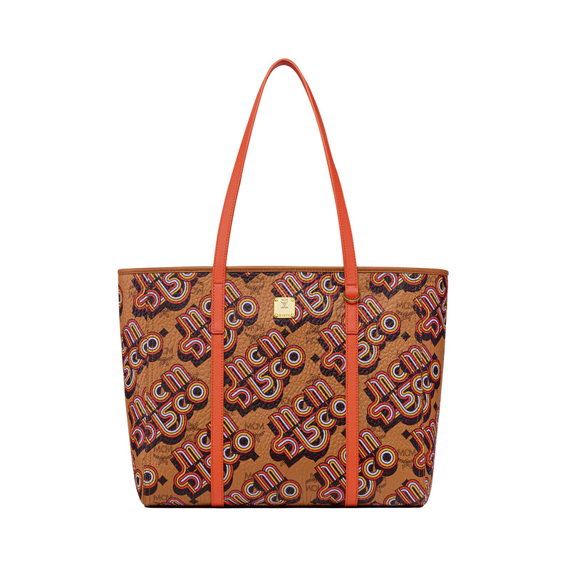 MCM Womens Toni Top-Zip Disco Visetos Shopper Med MWPGAMT01-CO Cognac