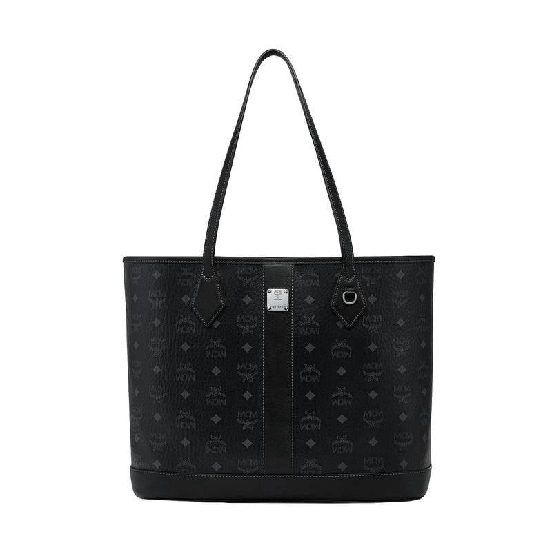 MCM Womens New Liz Visetos Shopper Med MWPGSLR04-BK Black