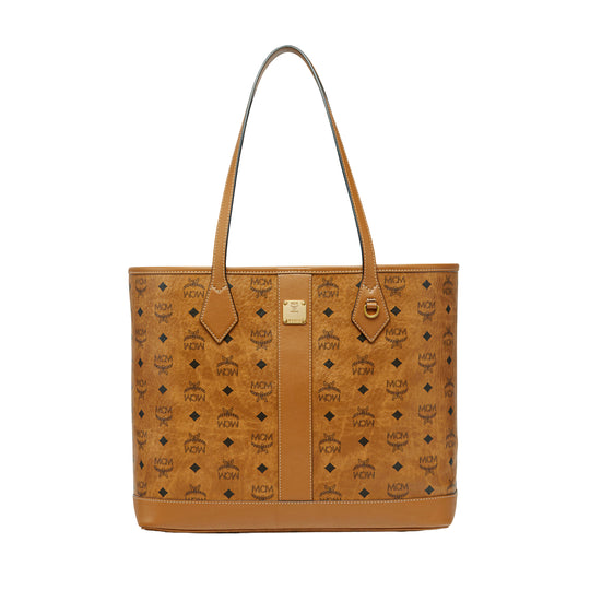 MCM Womens New Liz Visetos Shopper Med MWPGSLR04-CO Cognac
