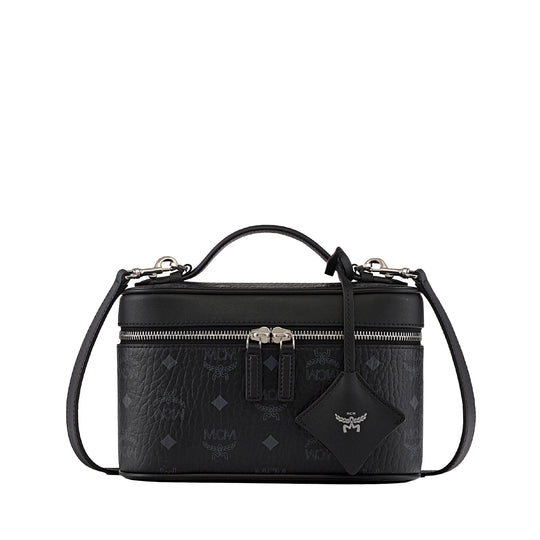 MCM Womens Aren Visetos Vanity Case Sml MWRGATA05-BK Black