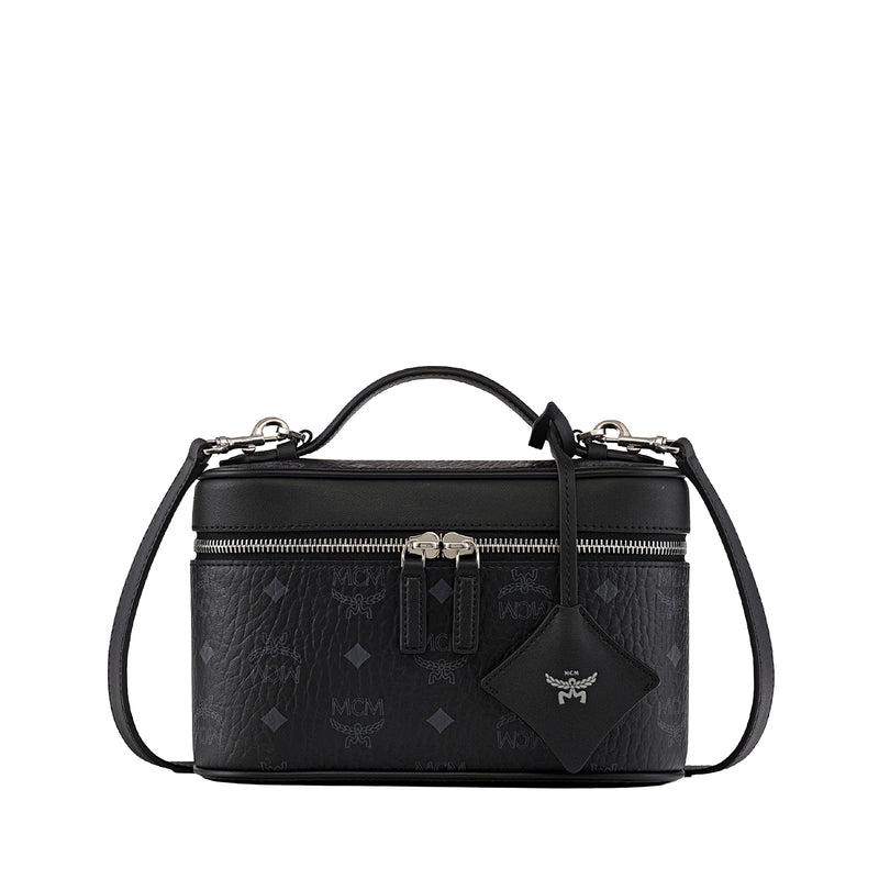 MCM Womens Aren Visetos Vanity Case Sml MWRGATA05-BK Black