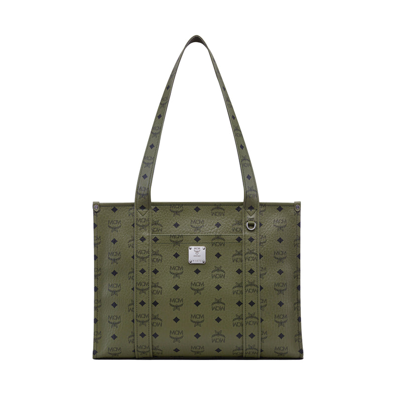 Mcm Womens Aren VI Tote Bag MWTFATA02-K8 Khaki Moss