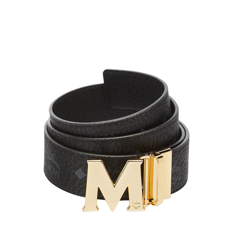 MCM Mens Claus M Reversible Viestos Belt MXBAAVI03-BK Black