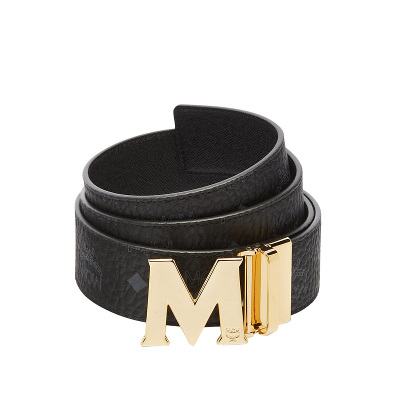 MCM Mens Claus M Reversible Viestos Belt MXBAAVI03-BK Black