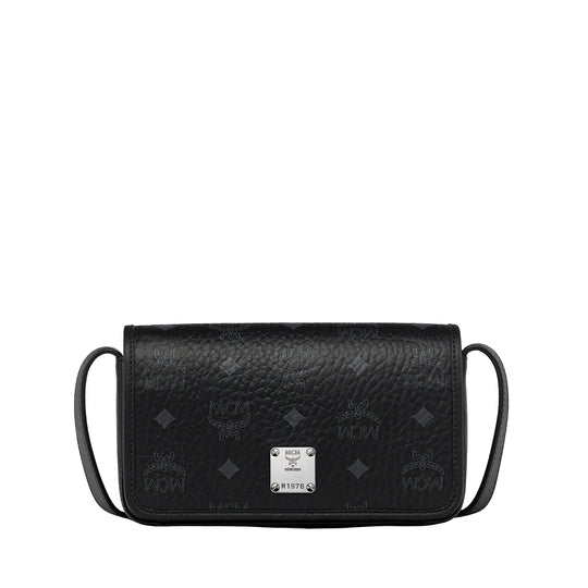 MCM Womens Aren Visetos Crossbody Wallet MXZGSTA01-BK Black