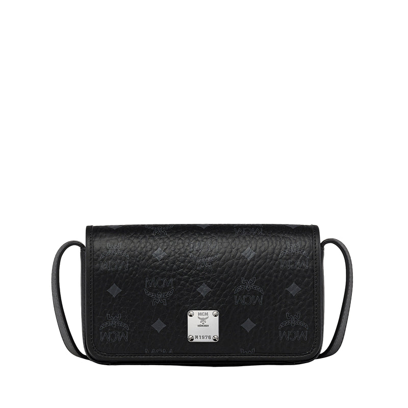 MCM Womens Aren Visetos Crossbody Wallet MXZGSTA01-BK Black