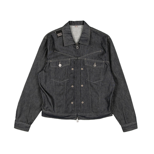 MFG Mens Blouxon Denim Jacket DE-BLXN-JCK-BRT-MTB Broken Twill/Midnight Blue