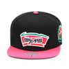 Mitchell & Ness Mens NBA San Antonio Spurs All Star Color HWC Snapback Hats 6HSSMM20272-SASBKPK Black/Pink ,Green Brim