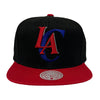Mitchell & Ness Mens NBA Los Angeles Clippers Snapback Hats 6HSSRI20092-LACBKRD Black/Red