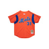 Mitchell & Ness Mens MLB New York Mets Authentic Mike Piazza 2004 Button Front Shirt ABBF3342-NYM04MPIDKOR Dark Orange