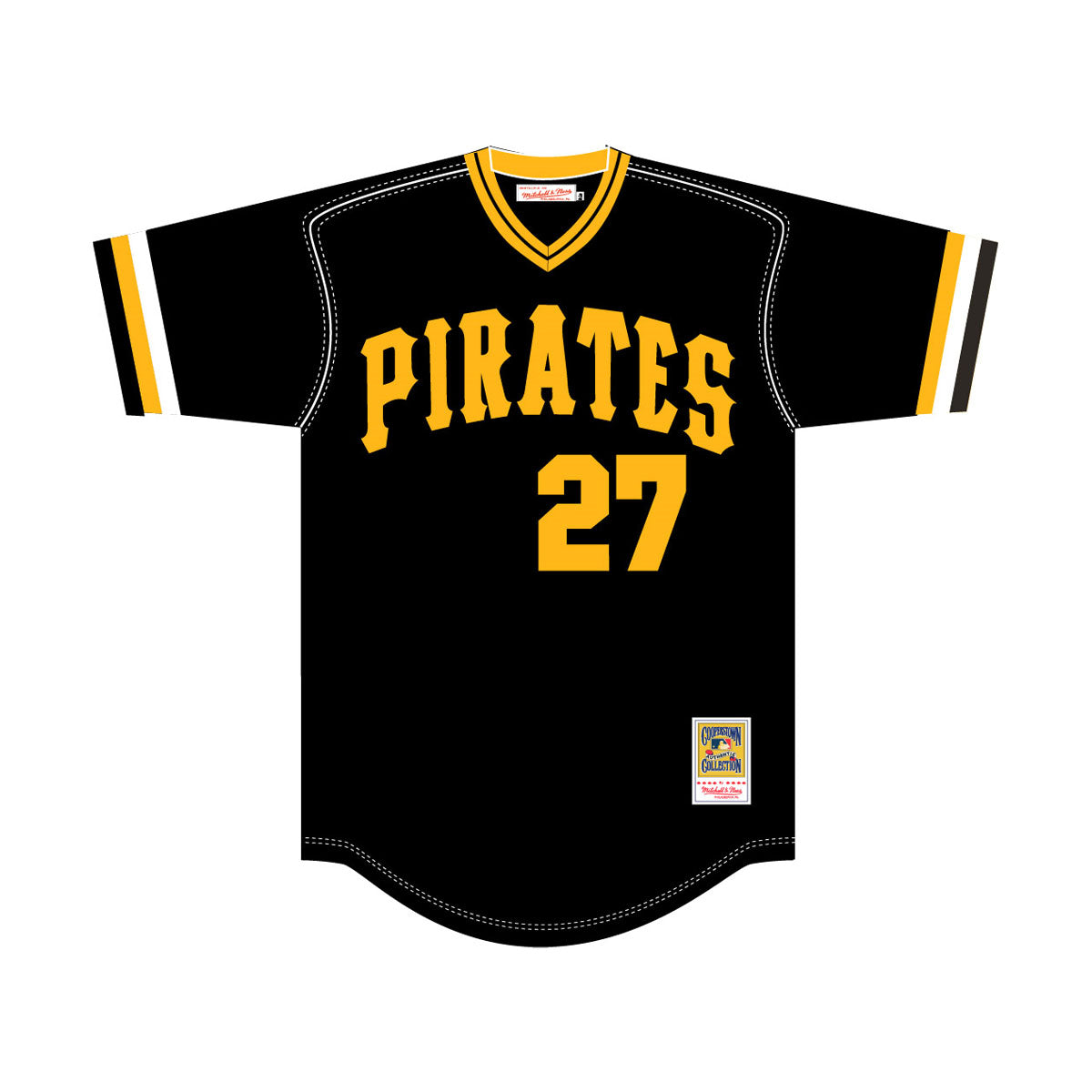 Mitchell & Ness Mens MLB Pittsburgh Pirates Authentic Kent Tekulve 1982  Jersey ABPJ3042-PPI82KTEBLCK Black