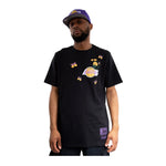 Mitchell & Ness Mens NBA Los Angeles Lakers State Flower T-Shirt BMTRBC20151-LALBLCK Black