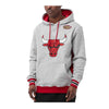 Mitchell & Ness NBA Premium Fleece Chicago Bulls Mens Grey Heather/Red Hoodie