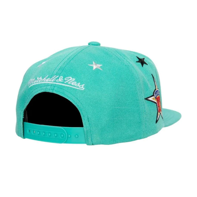 Mitchell & Ness Mens NBA Vancouver Grizzlies 97 Top Star HWC Snapback Hats HHSS2982-VGRYYPPPTEAL Teal ,Green Brim