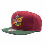 Mitchell & Ness Mens NBA Seattle Supersonics Jumbotron HWC Snapback Hats HHSS3464-SSUYYPPPRDGN Red/Green ,Grey Brim
